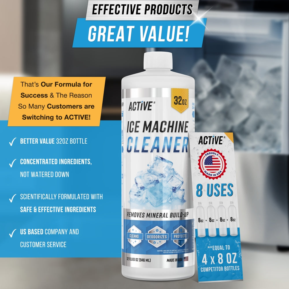 Active  Active Ice Machine Cleaner Liquid - 32oz